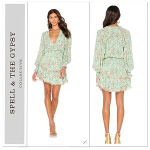 Spell Women's Mint Floral Dress